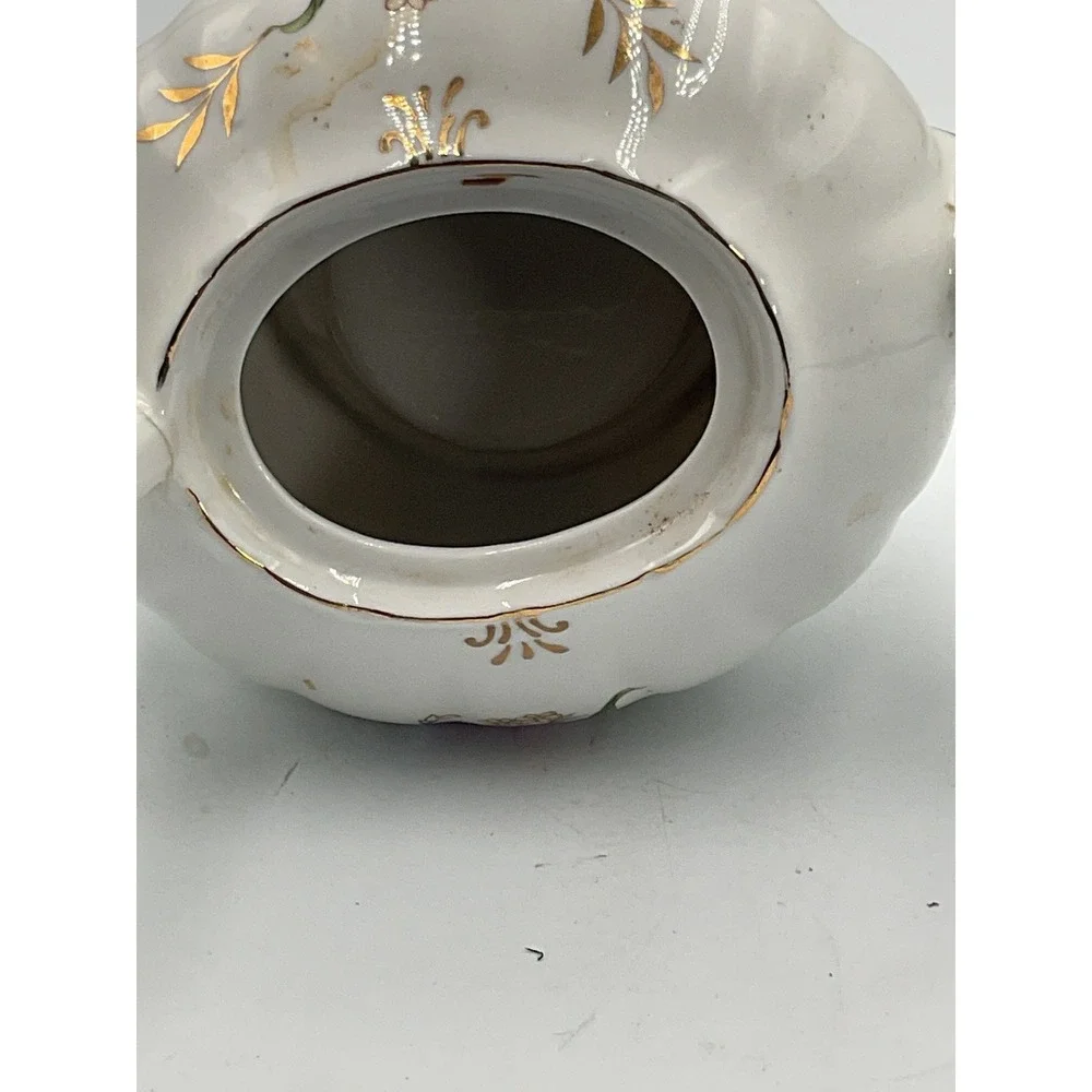 Vintage Porcelain‎ Teapot with Music Box - Floral Design